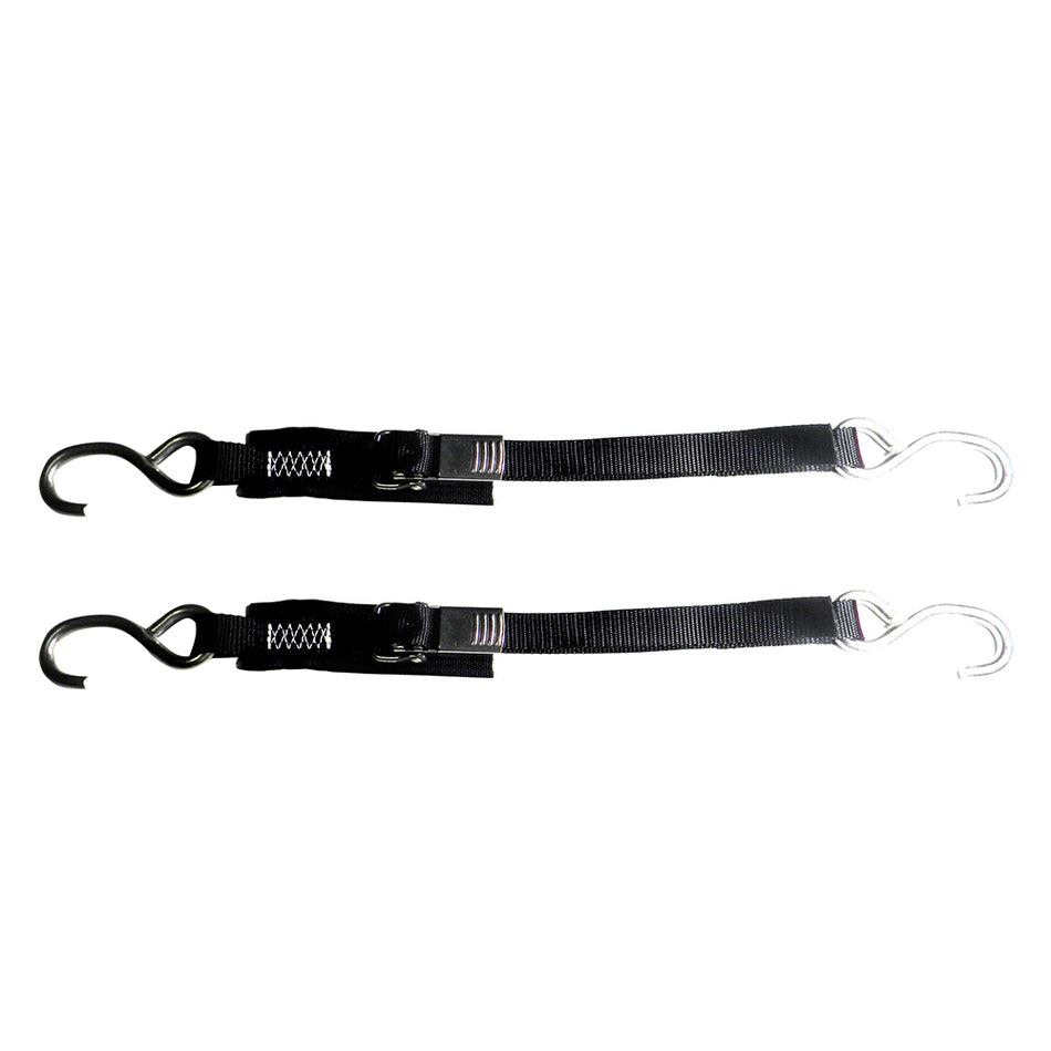 Rod Saver Stainless Steel Quick Release Transom Tie-Down - 1" x 4' - Pair SS1QRTD4 — Quality Boat Parts