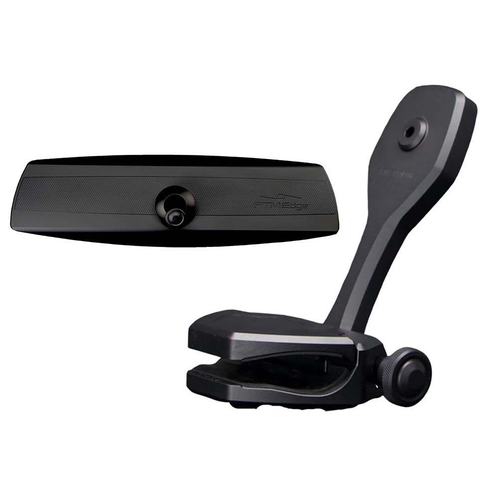PTM Edge Mirror/Bracket Kit w/VR-140 Elite Mirror & ZXR-361 (Black) P12848-1361TEBBK — Quality Boat Parts