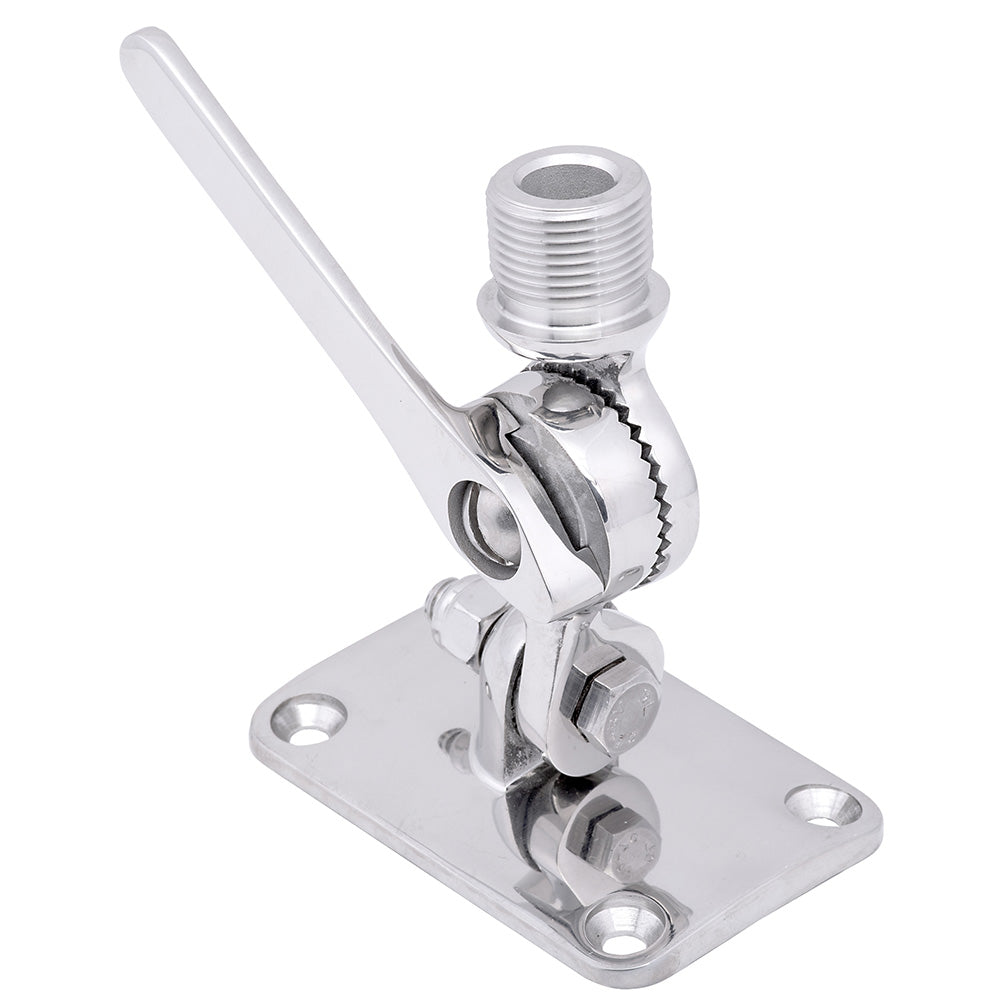 Whitecap Ratchet Antenna Mount - 316 Stainless Steel S-1802C — Quality Boat Parts