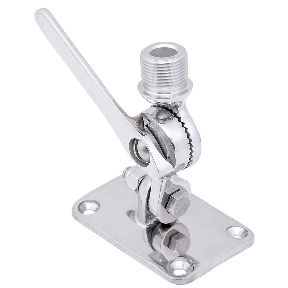 Whitecap Ratchet Antenna Mount - 316 Stainless Steel S-1802C — Quality Boat Parts