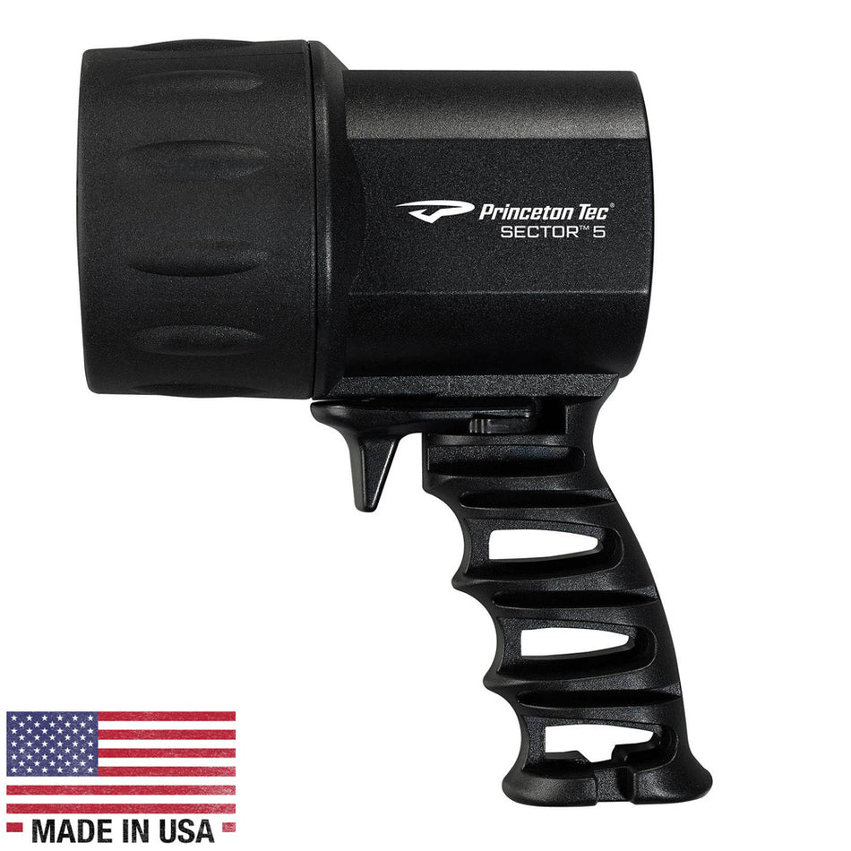 Princeton Tec Sector 5 Spotlight - Black S522-BK — Quality Boat Parts