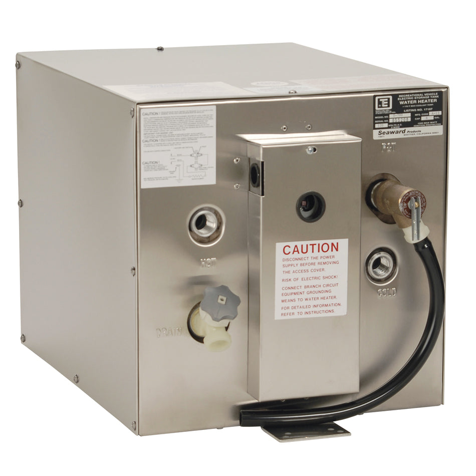 Whale Seaward 6 Gallon Hot Water Heater w/Rear Heat Exchanger - Stainless Steel - 120V - 1500W S700 — Quality Boat Parts