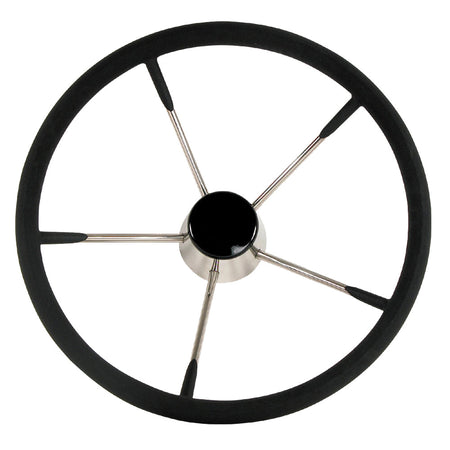 Whitecap Destroyer Steering Wheel - Black Foam - 13-1/2" Diameter S-9003B — Quality Boat Parts