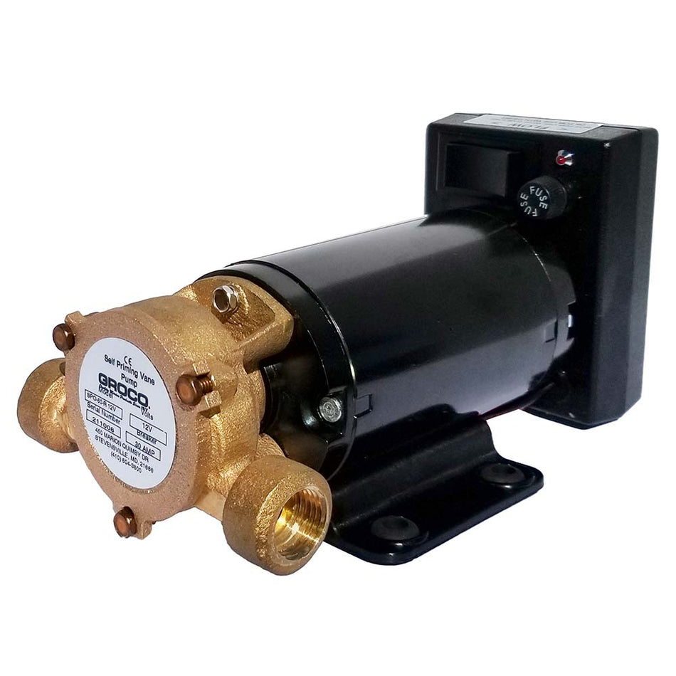GROCO Heavy Duty Positive Displacement Reversing Vane Pump - 12V SPO-60-R 12V — Quality Boat Parts