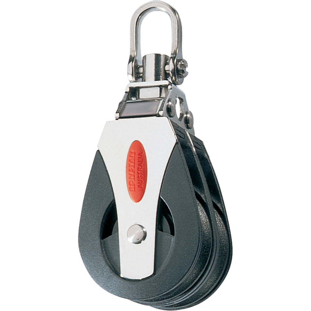 Ronstan Series 40 Ball Bearing Block - Double - Swivel Head RF40200 — Quality Boat Parts