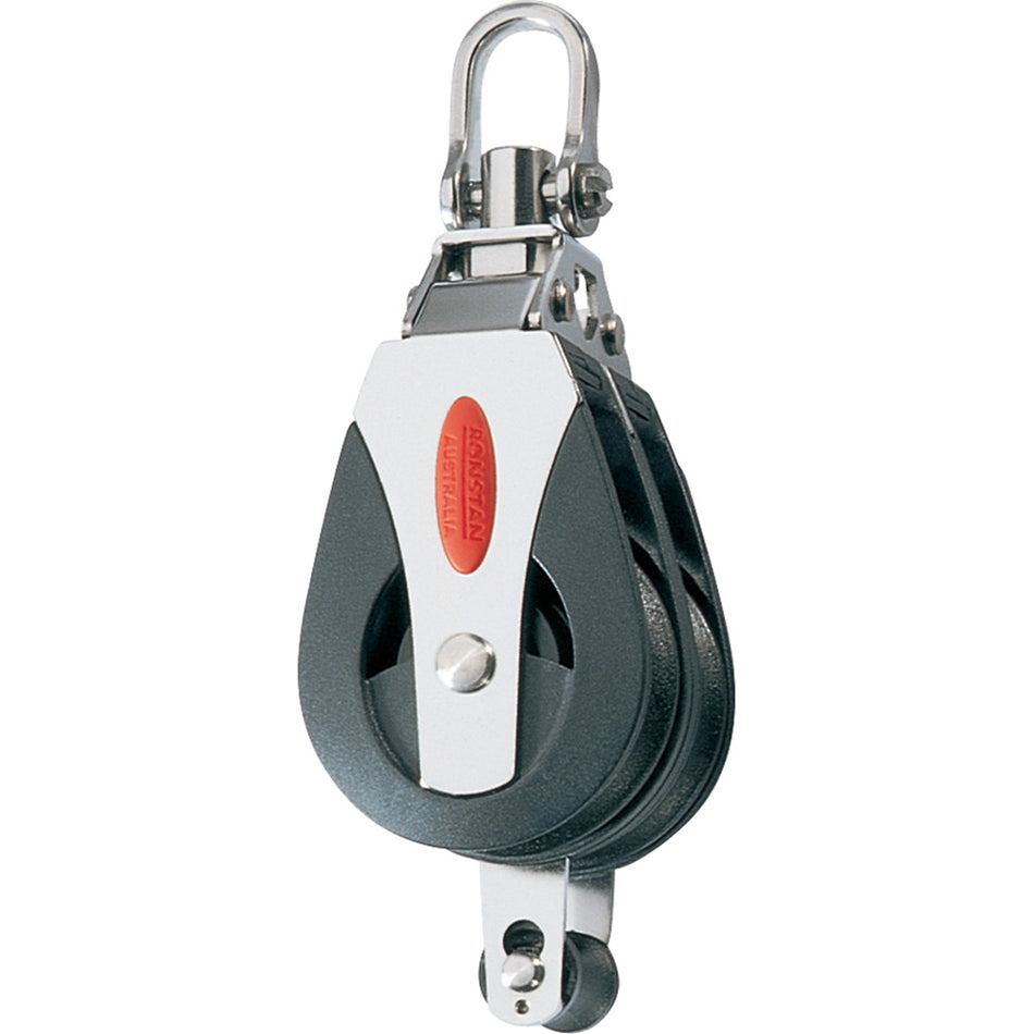 Ronstan Series 40 Ball Bearing Block - Double - Becket - Swivel Head RF40210 — Quality Boat Parts