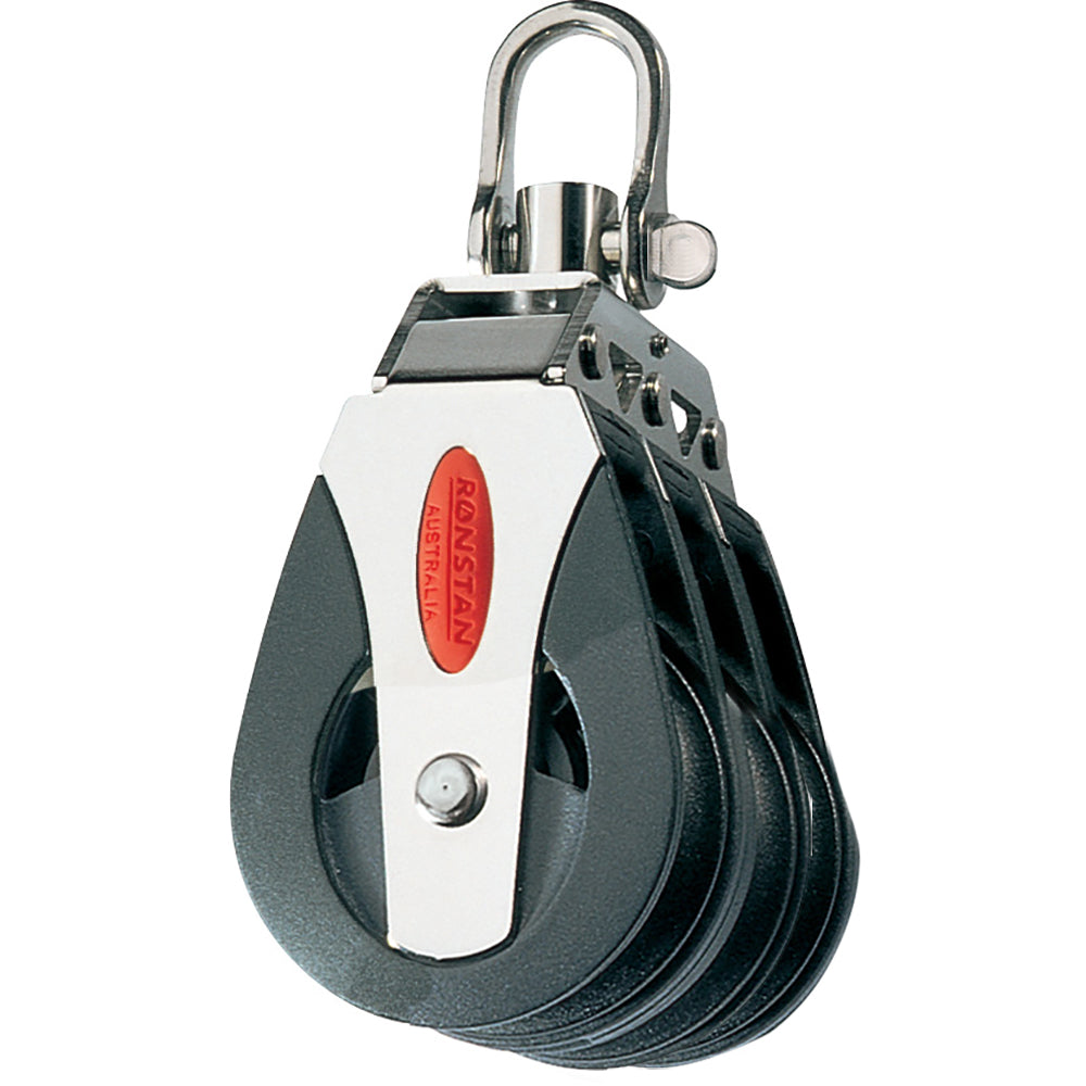 Ronstan Series 40 Ball Bearing Block - Triple - Swivel Head RF40300 — Quality Boat Parts