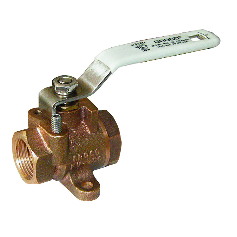 GROCO 1/4" NPT Bronze Inline Fuel Valve FV-250 — Quality Boat Parts