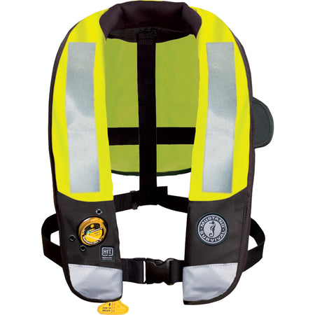 Mustang HIT High Visibility Inflatable PFD - Fluorescent Yellow/Green - Automatic/Manual MD3183T3-239-0-202 — Quality Boat Parts