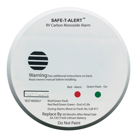 Safe-T-Alert SA-339 White RV Battery Powered CO2 Detector SA-339-WHT — Quality Boat Parts
