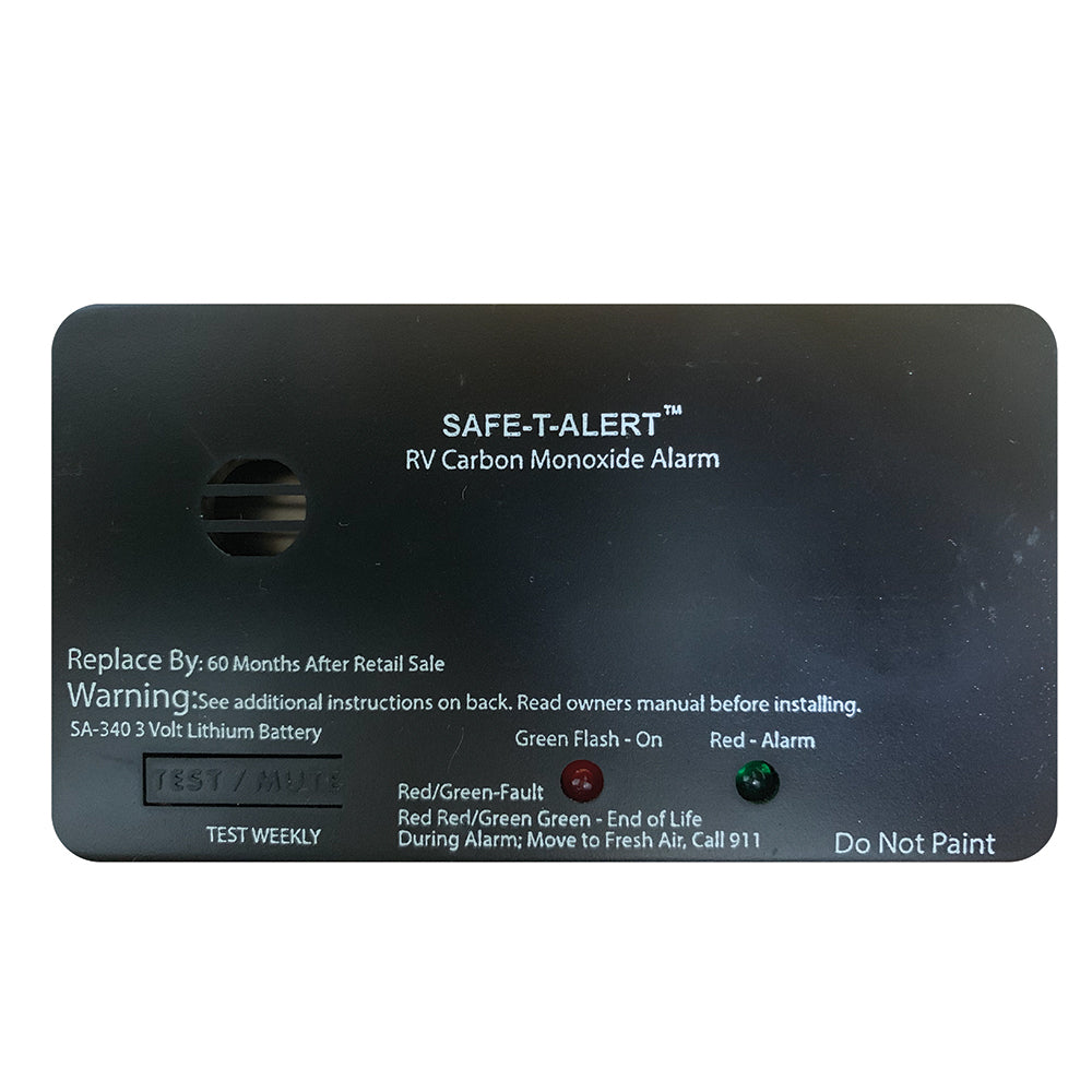 Safe-T-Alert SA-340 Black RV Battery Powered CO Detector - Rectangle SA-340-BL — Quality Boat Parts
