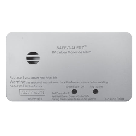 Safe-T-Alert SA-340 White RV Battery Powered CO2 Detector - Rectangle SA-340-WT — Quality Boat Parts