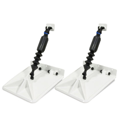 Nauticus Smart Tabs SX 9.5" x 10" - f/15-18' Boat w/60 - 135HP - White SXW9510-60 — Quality Boat Parts