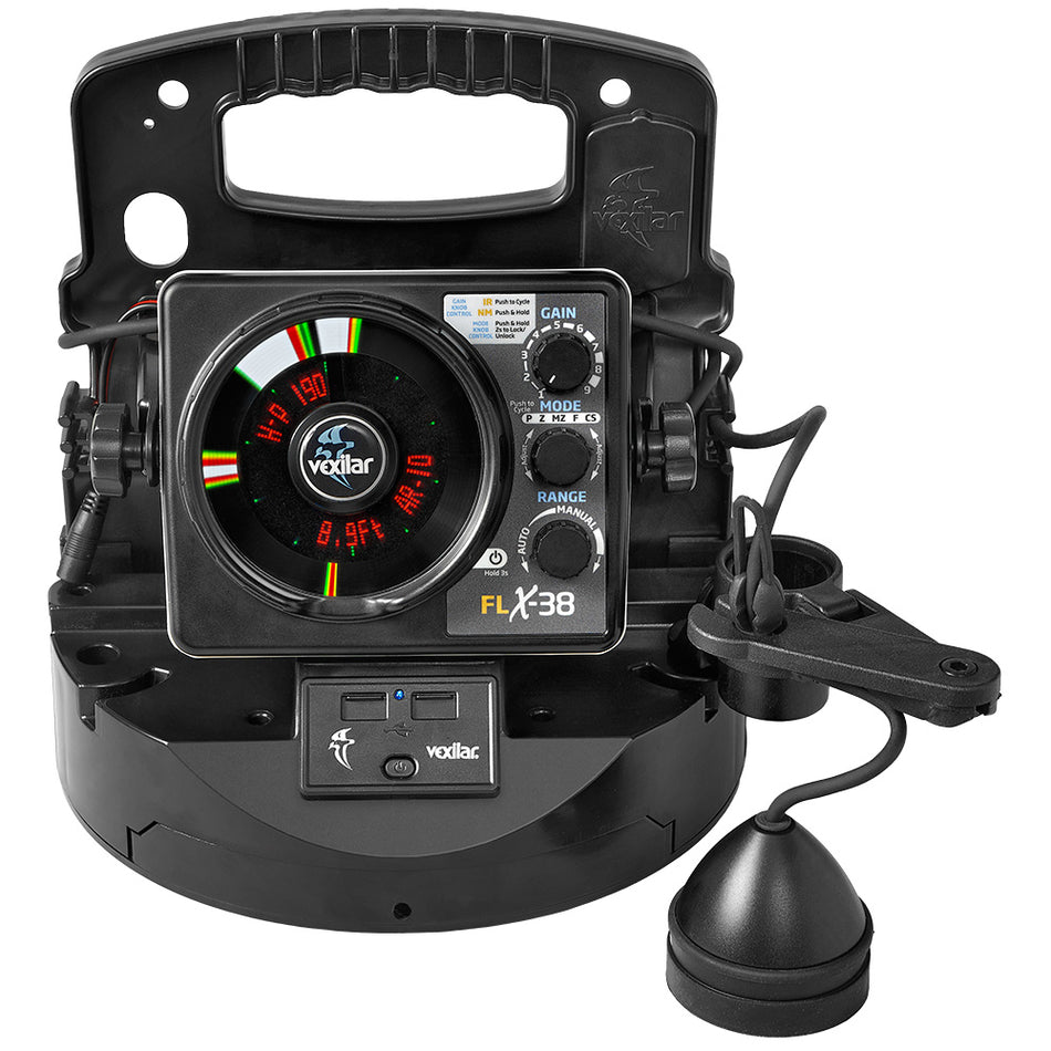 Vexilar FLX-38 BB Pro Pack Elite w/Broad Band Ice Ducer Soft Pack & Vexilar Lithium Battery PPEL38BB — Quality Boat Parts