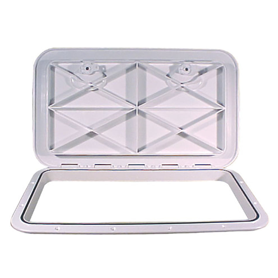 Beckson 14" x 24" Flush Hatch White - ASA Material - Acrylonitrile Styrene Acrylate HT1424AW — Quality Boat Parts