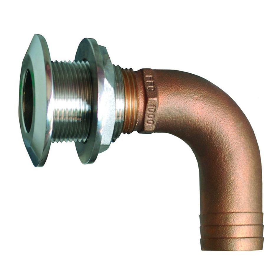 GROCO 2" 90 Degree Hose Thru-Hull Fitting HTHC-2000-S — Quality Boat Parts
