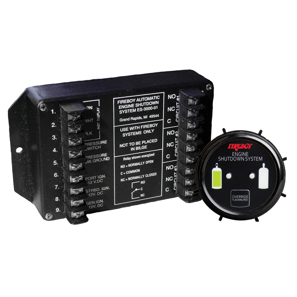 Fireboy-Xintex Engine Shutdown System w/Round Display ES-3000-01 — Quality Boat Parts