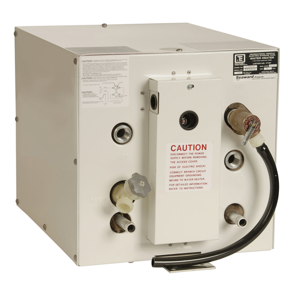 Whale Seaward 6 Gallon Hot Water Heater w/Front Heat Exchanger - White Epoxy - 120V - 1500W F600W — Quality Boat Parts