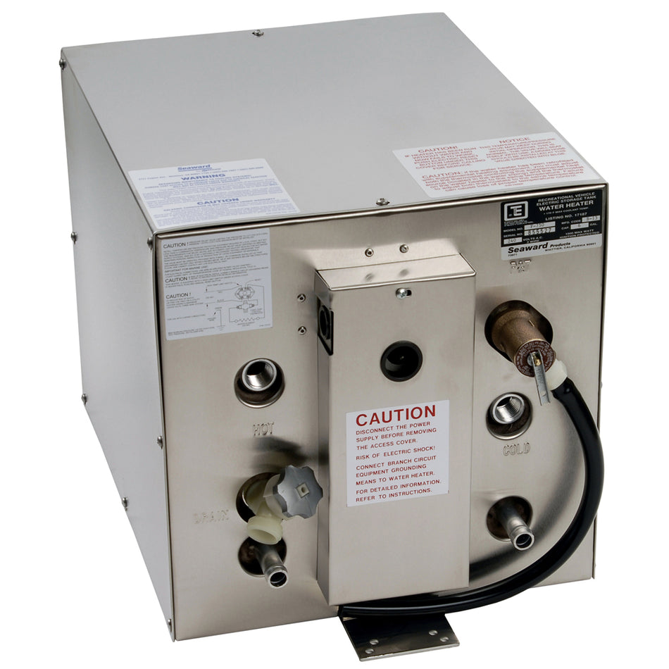 Whale Seaward 6 Gallon Hot Water Heater w/Front Heat Exchanger - Stainless Steel - 120V - 1500W F700 — Quality Boat Parts