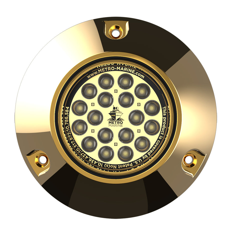 Metro Marine High-Output Submersible Underwater Light w/Intelligent Monochromatic LEDs - White, 90° Beam F-BMR1-W3-90 — Quality Boat Parts