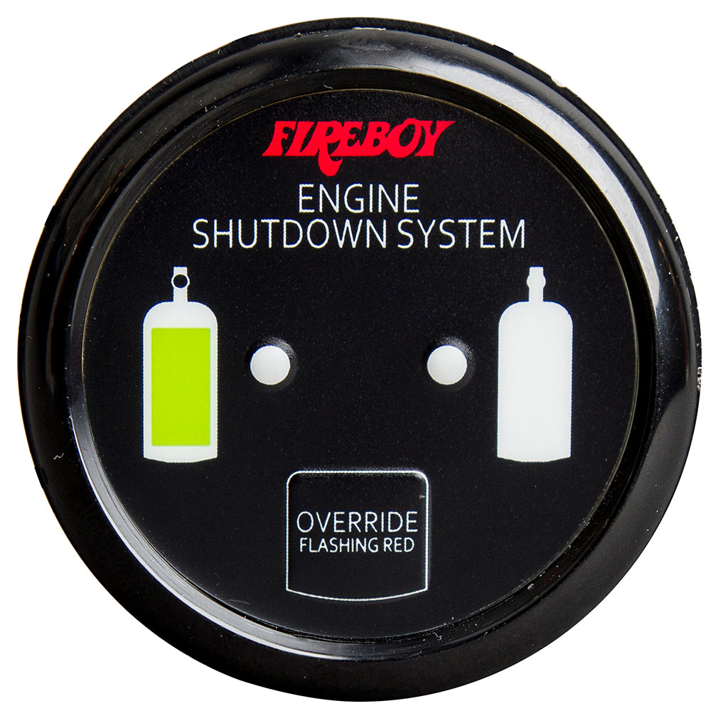 Fireboy-Xintex Deluxe Helm Display w/Gauge Body, LED & Color Graphics f/Engine Shutdown System - Black Bezel Display DU-RBH-20-R — Quality Boat Parts