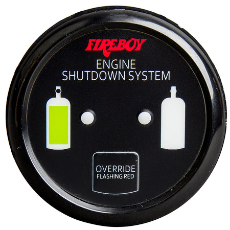 Fireboy-Xintex Deluxe Helm Display w/Gauge Body, LED & Color Graphics f/Engine Shutdown System - Black Bezel Display DU-RBH-20-R — Quality Boat Parts