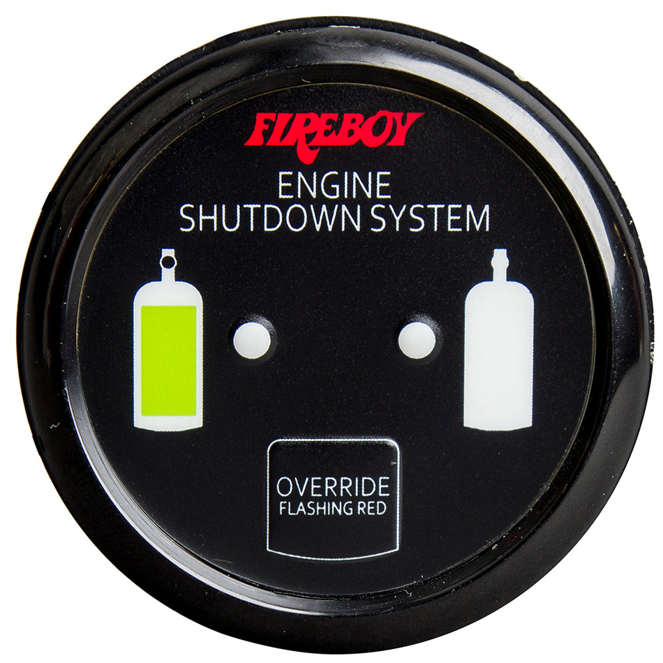Fireboy-Xintex Deluxe Helm Display w/Gauge Body, LED & Color Graphics f/Engine Shutdown System - Black Bezel Display DU-RBH-20-R — Quality Boat Parts