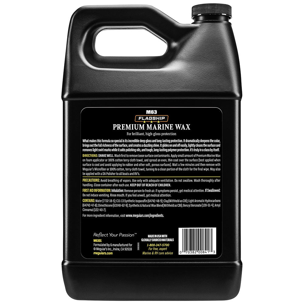 Meguiar's Flagship Premium Marine Wax - 1 Gallon M6301 — Quality Boat Parts