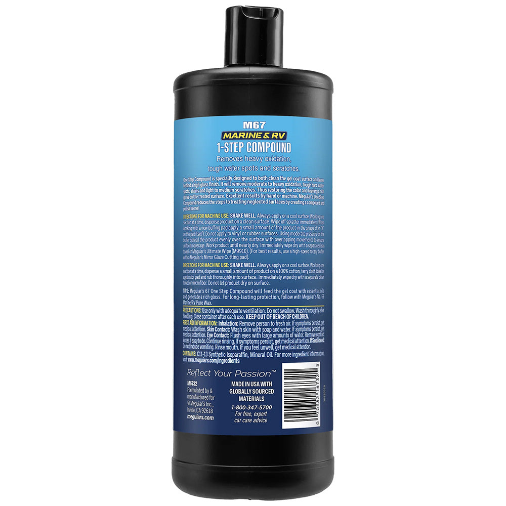Meguiar's #67 One-Step Compound - 32oz M6732 — Quality Boat Parts