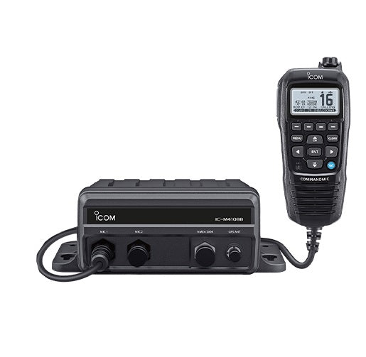 Icom M410BB Black Box VHF With HM195GB Black M410BB 11 USA — Quality Boat Parts