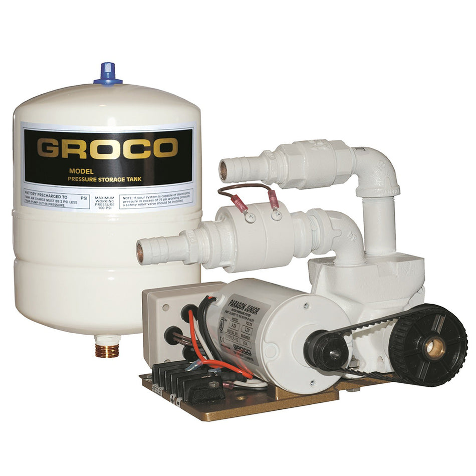 GROCO Paragon Junior 12v Water Pressure System - 1 Gal Tank - 7 GPM PJR-A 12V — Quality Boat Parts
