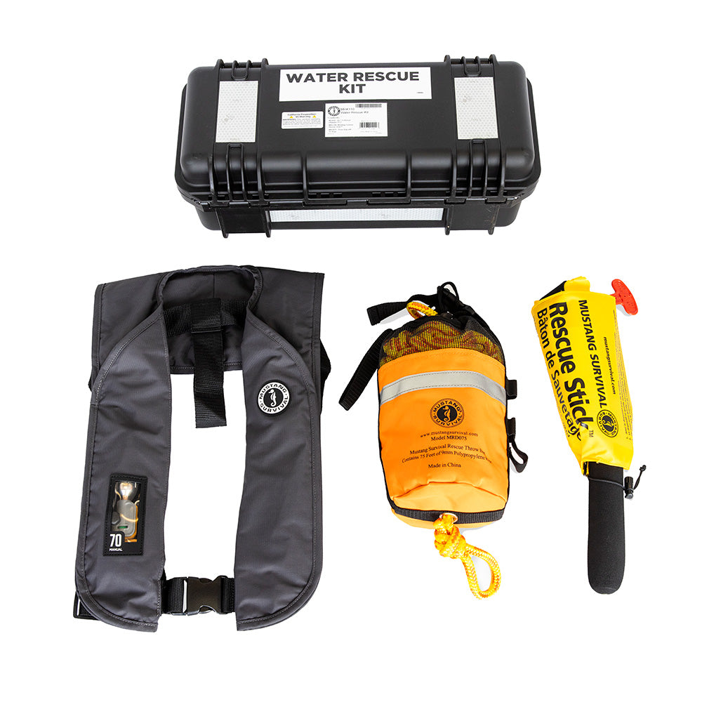 Mustang Water Rescue Kit w/Black Case MRK110-13-0-102 — Quality Boat Parts