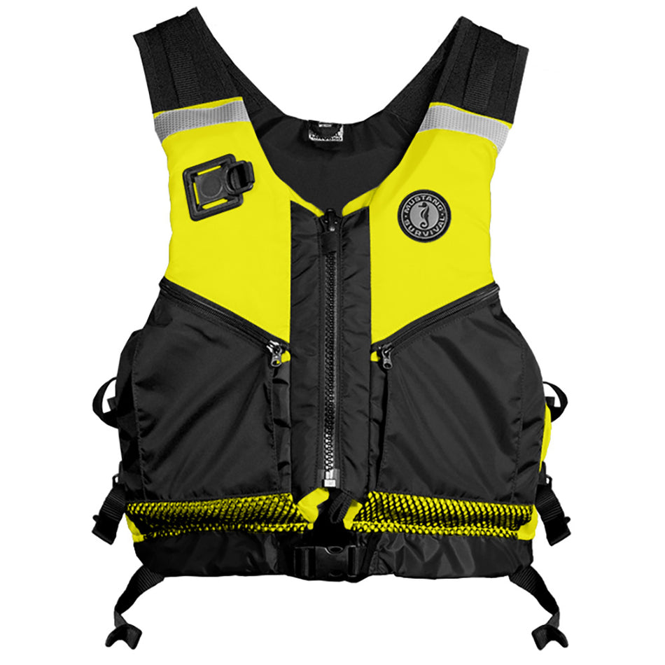 Mustang Operations Support Water Rescue Vest - Fluorescent Yellow/Green/Black - Medium/Large MRV050WR-251-M/L-216 — Quality Boat Parts