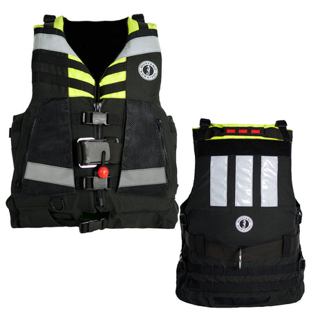 Mustang Swift Water Rescue Vest - Fluorescent Yellow/Green/Black - Universal MRV15002-251-0-206 — Quality Boat Parts