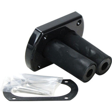 Uflex Black Dual Through Hull Connector Flange (R8B) — Quality Boat Parts