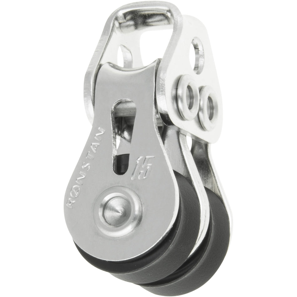 Ronstan Series 15 Ball Bearing Utility Block - Double, Loop Head RF15202 — Quality Boat Parts