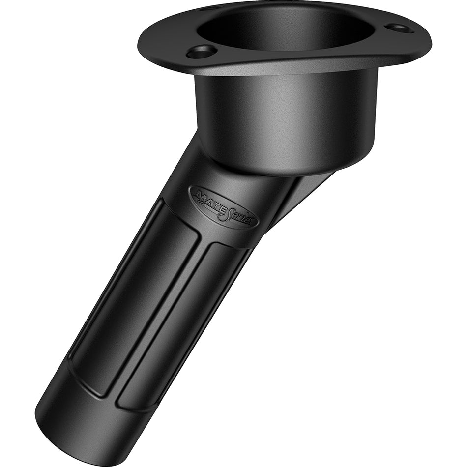 Mate Series Plastic 30° Rod & Cup Holder - Open - Oval Top - Black P2030B — Quality Boat Parts
