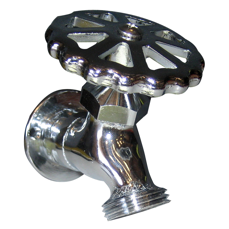 Whitecap C.P. Brass Sillcock 1-5/8" Base 3-3/16 Depth P-2452C — Quality Boat Parts