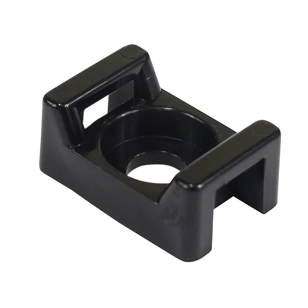 Pacer Screw Down Cable Tie Mount - #8 Screw Mount Method - Black - 100 Pack CTM2S8BK-100 — Quality Boat Parts