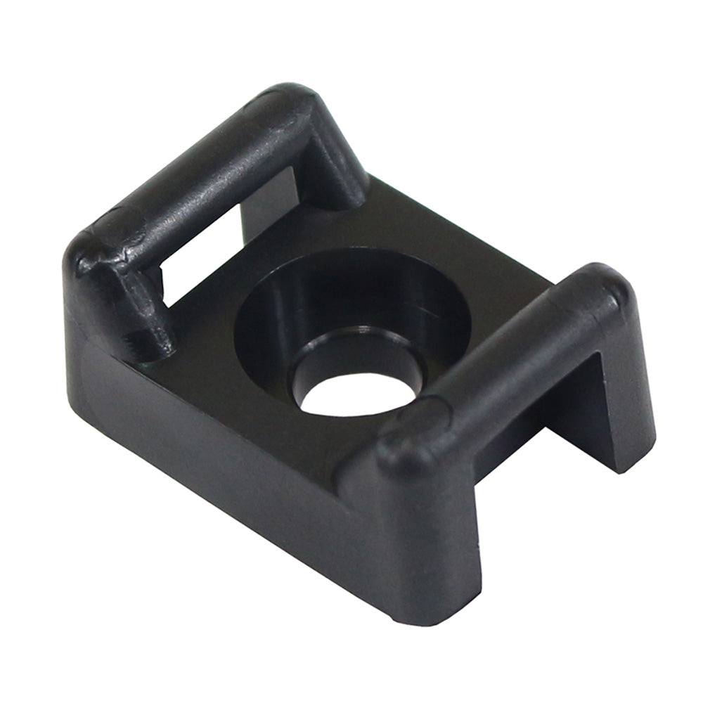 Pacer Screw Down Cable Tie Mount - #10 Screw Mount Method - Black - 100 Pack CTM3S10BK-100 — Quality Boat Parts