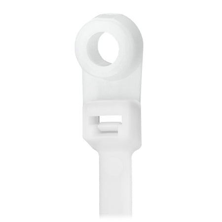 Pacer 8" Cable Tie w/Mounting Ring - Natural Color - 50lb Tensile Strength - 2" Bundle Diameter - 100 Piece Bag CTMR2S-100 — Quality Boat Parts