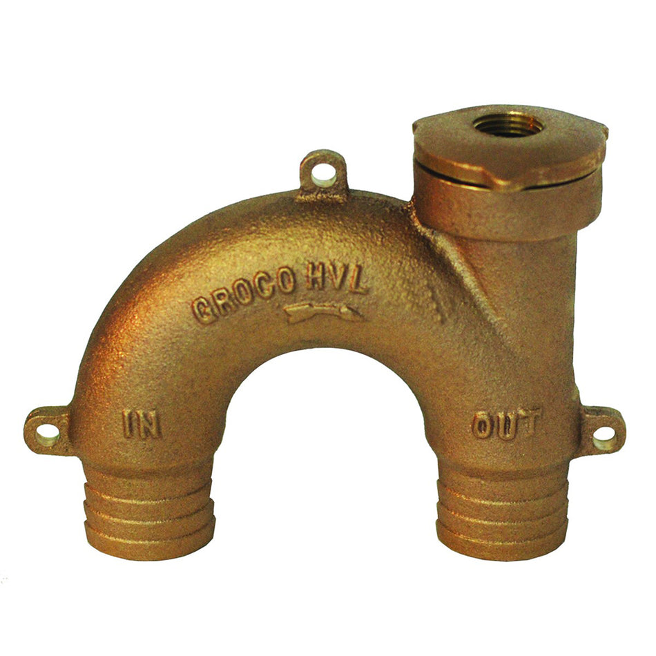 GROCO Bronze Vented Loop - 1-1/2" Hose HVL-1500 — Quality Boat Parts