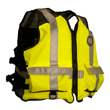 Mustang High Visibility Industrial Mesh Vest - Fluorescent Yellow/Green/Black - XXL/3XL MV1254T3-239-XXL/XXXL-216 — Quality Boat Parts