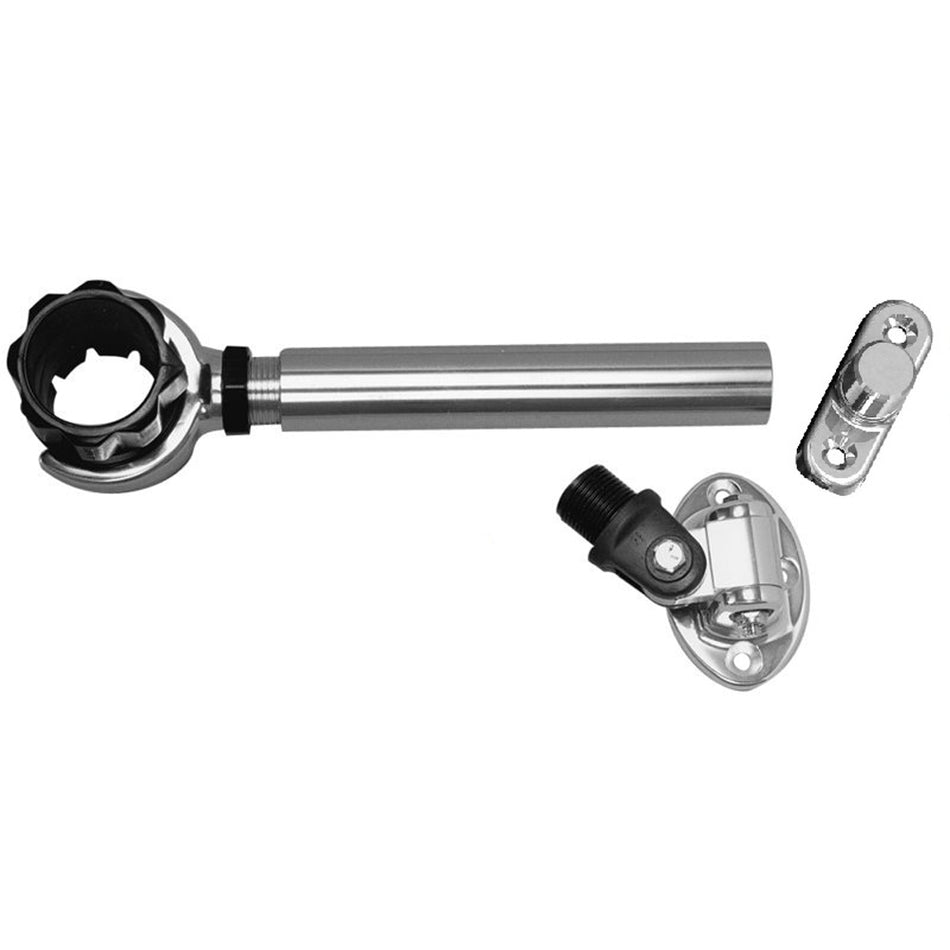 Rupp Threaded Antenna Support w/6" Pipe Mount, Oval 4-Way Base & 1.5" Collar PAK-0005 — Quality Boat Parts