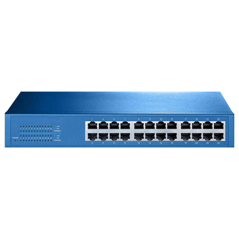 Aigean 24-Port Network Switch - Desk or Rack Mountable - 100-240VAC - 50/60Hz NS-24 — Quality Boat Parts