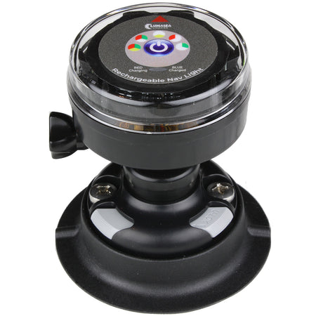 Lunasea Rechargeable Tri-Color Portable Navigation Light w/RailBlaza Quikport Mount - Black LLB-72BK-UB-01 — Quality Boat Parts