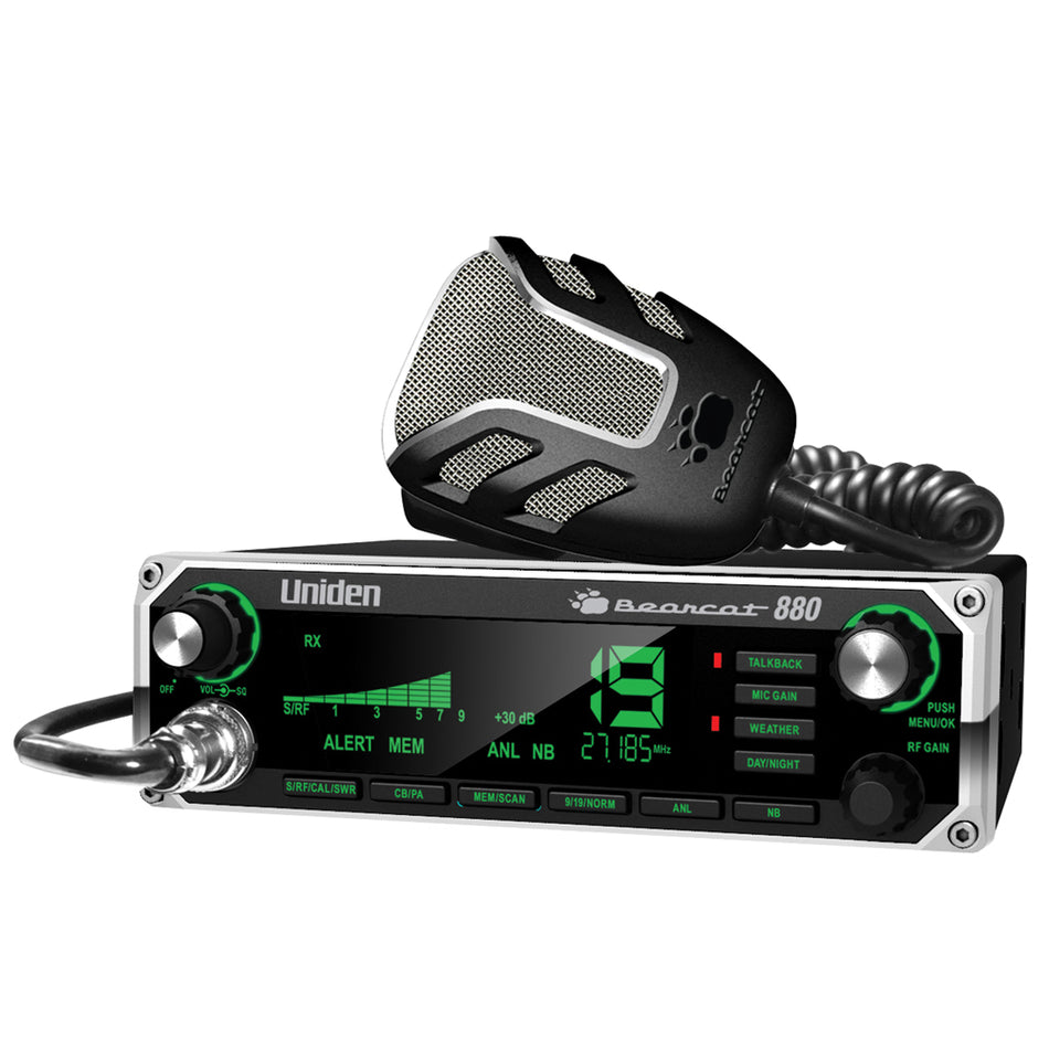 Uniden Bearcat 880 CB Radio w/7 Color Display Backlighting BEARCAT 880 — Quality Boat Parts