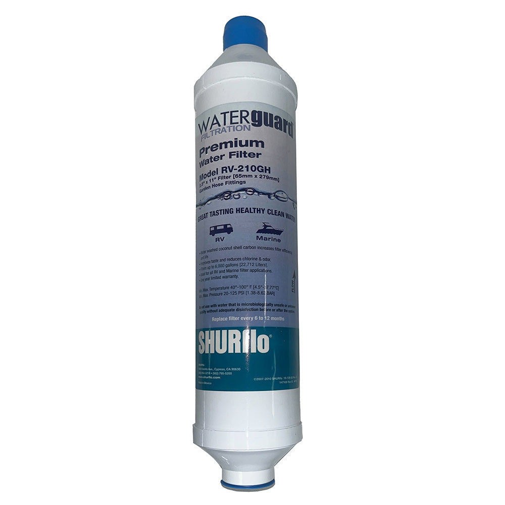Shurflo by Pentair City Water Entry In-Line Filter w/Garden Hose Ends RV-210GH-A — Quality Boat Parts