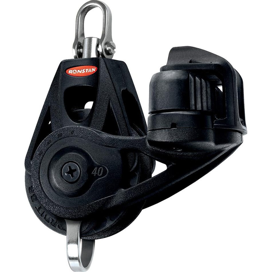 Ronstan Series 40 Ball Bearing Orbit Block - Single - Becket - Cleat - Swivel Head RF45130 — Quality Boat Parts
