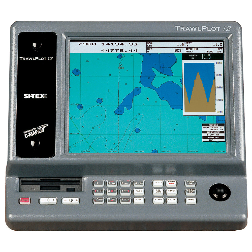 SI-TEX TRAWLPLOT 12 SD Color Chartplotter w/ WAAS Receiver TRAWLPLOT 12 — Quality Boat Parts